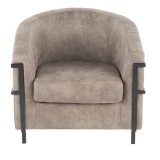 LumiSource Colby Tub Chair - STONE - Front