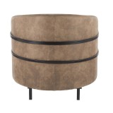 LumiSource Colby Tub Chair - BROWN - Rear