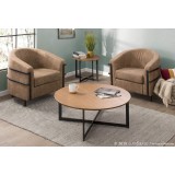 LumiSource Colby Tub Chair - BROWN - Swatch