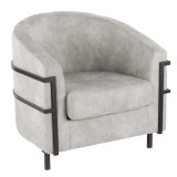 LumiSource Colby Tub Chair - LIGHT GREY - Perspective