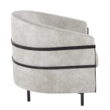 LumiSource Colby Tub Chair - LIGHT GREY - Side