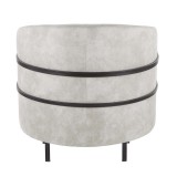 LumiSource Colby Tub Chair - LIGHT GREY - Rear