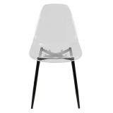 LumiSource Clara Dining Chair - Set of 2 - BLACK LEGS - Front