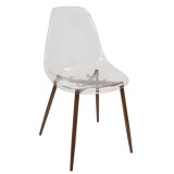 LumiSource Clara Dining Chair - Set of 2 - WALNUT LEGS - Perspective