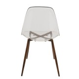LumiSource Clara Dining Chair - Set of 2 - WALNUT LEGS - Rear