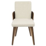 LumiSource Carmella Dining Chair - Set of 2 - CREAM - Front