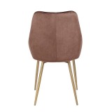 LumiSource Diana Chair - Set of 2 - BROWN - Rear