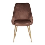 LumiSource Diana Chair - Set of 2 - BROWN - Front