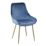LumiSource Diana Chair - Set of 2 - BLUE - Perspective