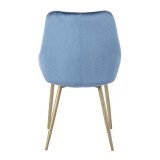 LumiSource Diana Chair - Set of 2 - BLUE - Rear