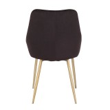 LumiSource Diana Chair - Set of 2 - BLACK - Rear