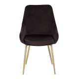 LumiSource Diana Chair - Set of 2 - BLACK - Front