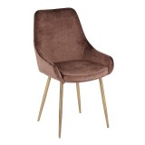 LumiSource Diana Chair - Set of 2 - BROWN - Perspective
