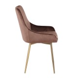 LumiSource Diana Chair - Set of 2 - BROWN - Side
