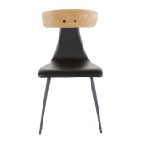 LumiSource Elio Chair - Set of 2 - BLACK - Front