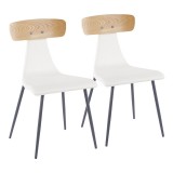 LumiSource Elio Chair - Set of 2 - WHITE 