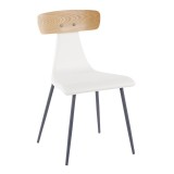 LumiSource Elio Chair - Set of 2 - WHITE - Perspective