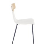 LumiSource Elio Chair - Set of 2 - WHITE - Side