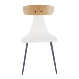 LumiSource Elio Chair - Set of 2 - WHITE - Front
