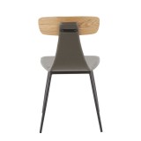 LumiSource Elio Chair - Set of 2 - GREY - Rear