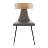 LumiSource Elio Chair - Set of 2 - GREY - Front