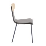 LumiSource Elio Chair - Set of 2 - BLACK - Side