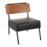 LumiSource Fiji Accent Chair - BLACK - Perspective