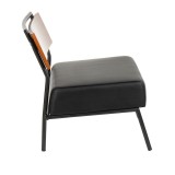 LumiSource Fiji Accent Chair - BLACK - Side