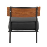 LumiSource Fiji Accent Chair - BLACK - Rear