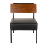 LumiSource Fiji Accent Chair - BLACK - Front