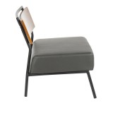 LumiSource Fiji Accent Chair - GREY - Side