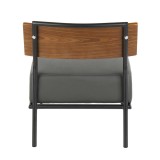 LumiSource Fiji Accent Chair - GREY - Rear