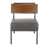 LumiSource Fiji Accent Chair - GREY - Front