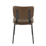 LumiSource Foundry Chair - Set of 2 - ESPRESSO - Rear