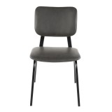 LumiSource Foundry Chair - Set of 2 - GREY - Front