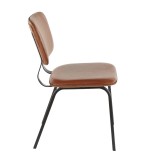 LumiSource Foundry Chair - Set of 2 - COGNAC - Side