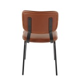 LumiSource Foundry Chair - Set of 2 - COGNAC - Rear