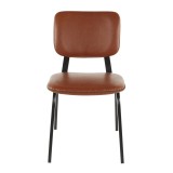 LumiSource Foundry Chair - Set of 2 - COGNAC - Front