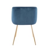 LumiSource Fran Chair - Set of 2 - BLUE - Rear