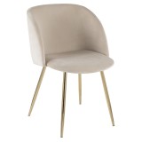 LumiSource Fran Chair - Set of 2 - CREAM - Perspective