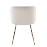 LumiSource Fran Chair - Set of 2 - CREAM - Rear