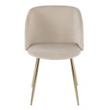 LumiSource Fran Chair - Set of 2 - CREAM - Front