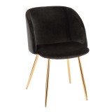 LumiSource Fran Chair - Set of 2 - BLACK - Perspective