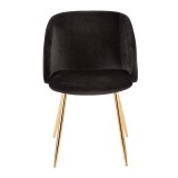 LumiSource Fran Chair - Set of 2 - BLACK - Front
