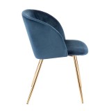 LumiSource Fran Chair - Set of 2 - BLUE - Side