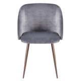 LumiSource Fran Dining Chair - Set of 2 - GREY - Front