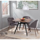 LumiSource Fran Dining Chair - Set of 2 - GREY - Lifestyle