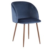 LumiSource Fran Dining Chair - Set of 2 - BLUE - Perspective