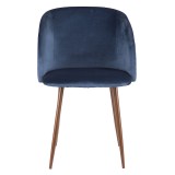 LumiSource Fran Dining Chair - Set of 2 - BLUE - Front