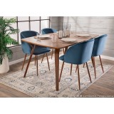 LumiSource Fran Dining Chair - Set of 2 - BLUE - Lifestyle